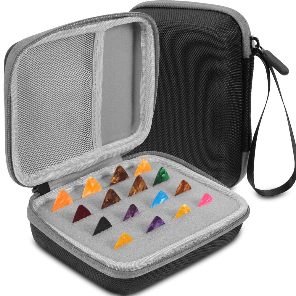 Professional Guitar Pick Case Holder Set with Durable Picks