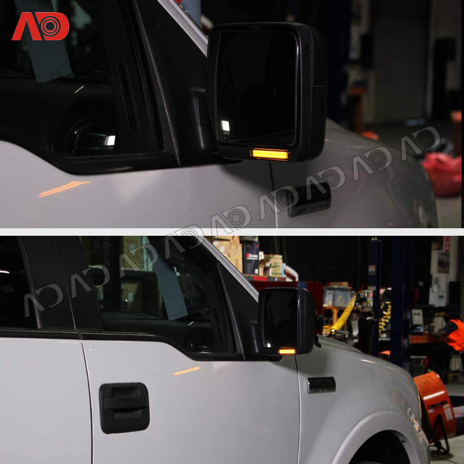 Kit De 2 Feux De Clignotant Latéral LED Pour Rétroviseurs Ford F250-F550 Super Duty (2008-2016) - Blanc/Ambre - Toptuning