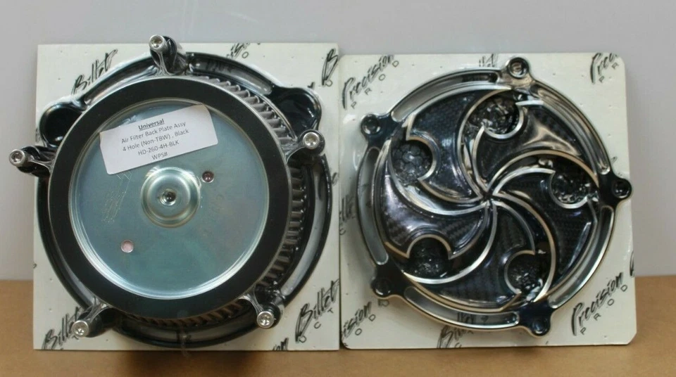 Filtro de aire Precision Billet, Assassin, doble leva Harley 1999-2015 - negro Foto 2 de 4