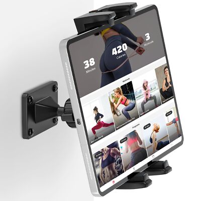 Tablet Wall Mount 360 Rotation Tablet Holder Stand Sturdy Metal Base Kitchen Wal