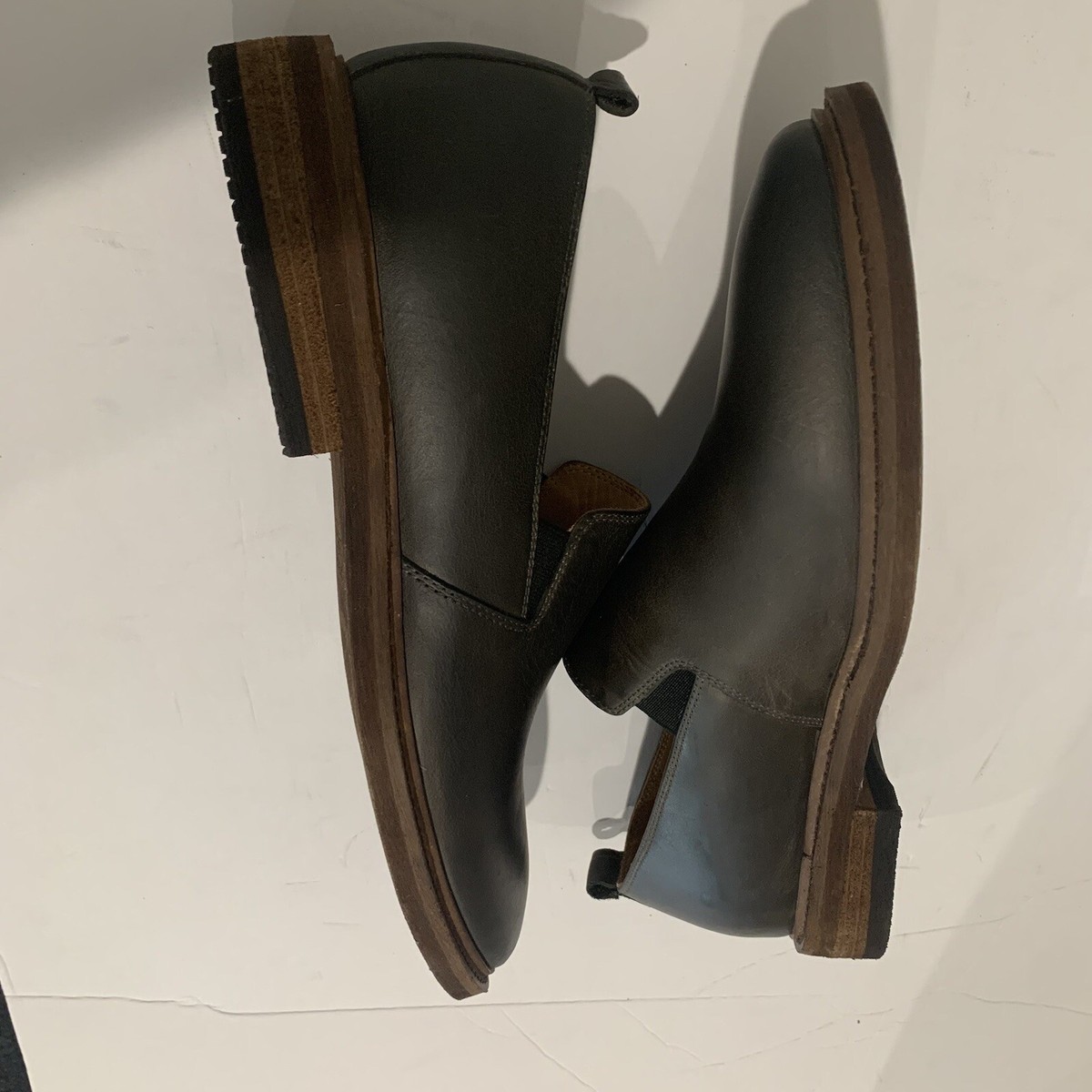 Warfield & Grand Menlo Leather Slip-On Loafers Size 10 Warfield & Grand Camino Leather Moc Toe Penny Loafers, Black  main image 2