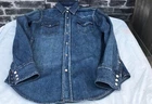 UltraRare & Great Saint Laurent SS14 Hedi Slimane Western Denim Blue Shirt