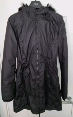 Regatta Black Lucetta Waterproof Thermoguard Hooded Jacket Uk Worn Once  UK