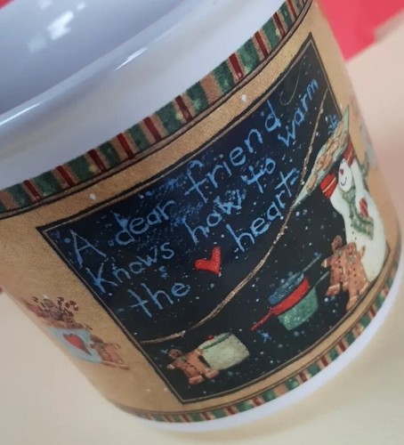 Tazza caffè Susan Winget pupazzo di neve panettiere UN CARO AMICO SA SCALDARE IL CUORE - Foto 4 di 11