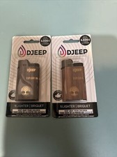 DJEEP BIC Pocket Lighters Triple Tank Wood Grain Color Pack Of 2