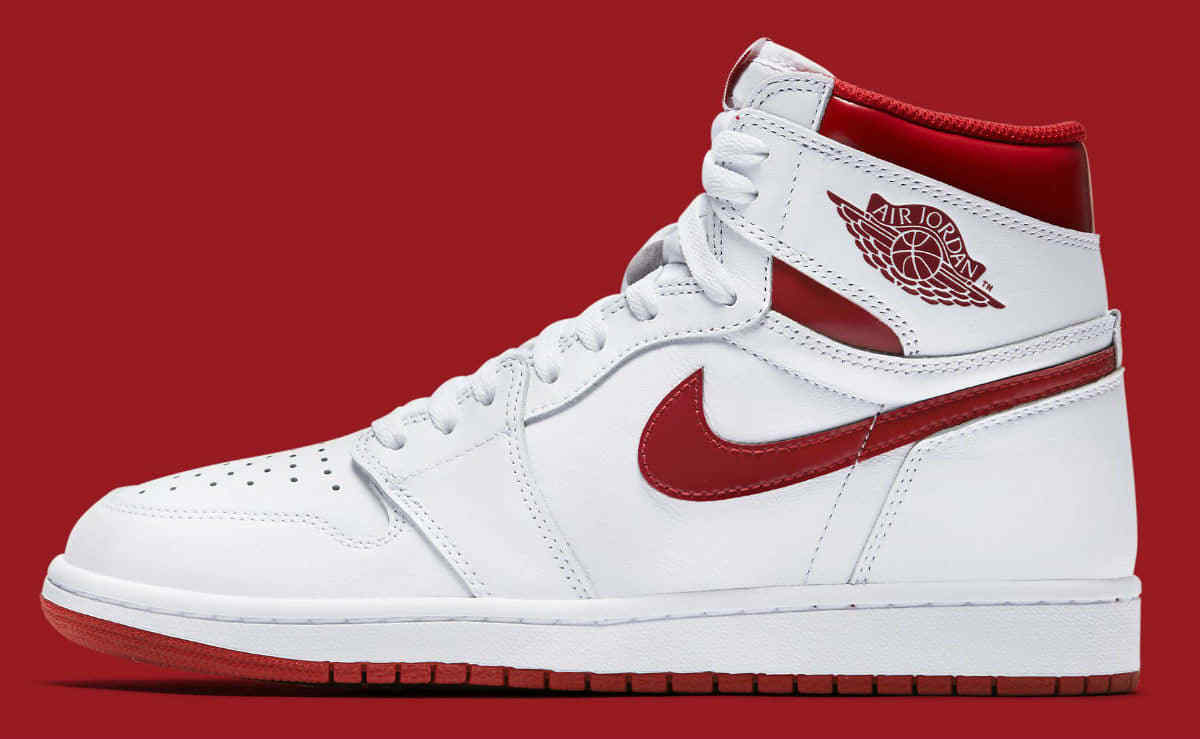 Nike Air Jordan 1 Retro High OG White Metallic Varsity Red Nike Air Jordan 1 Retro High OG White Metallic Varsity Red