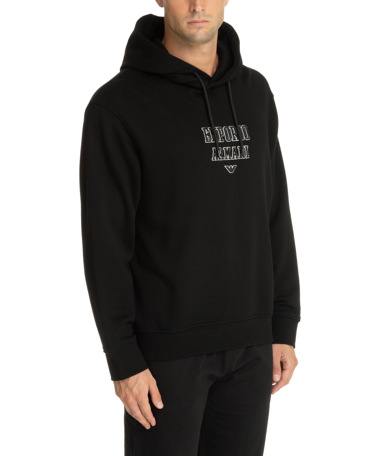Шрифт Emporio Armani felpa con cappuccio uomo 6D1MD21JWPZ00B6 nero Black 22590₽