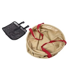 28L Folding Bucket Portable Water Container Bag PVC Wash Basin with Mesh bag