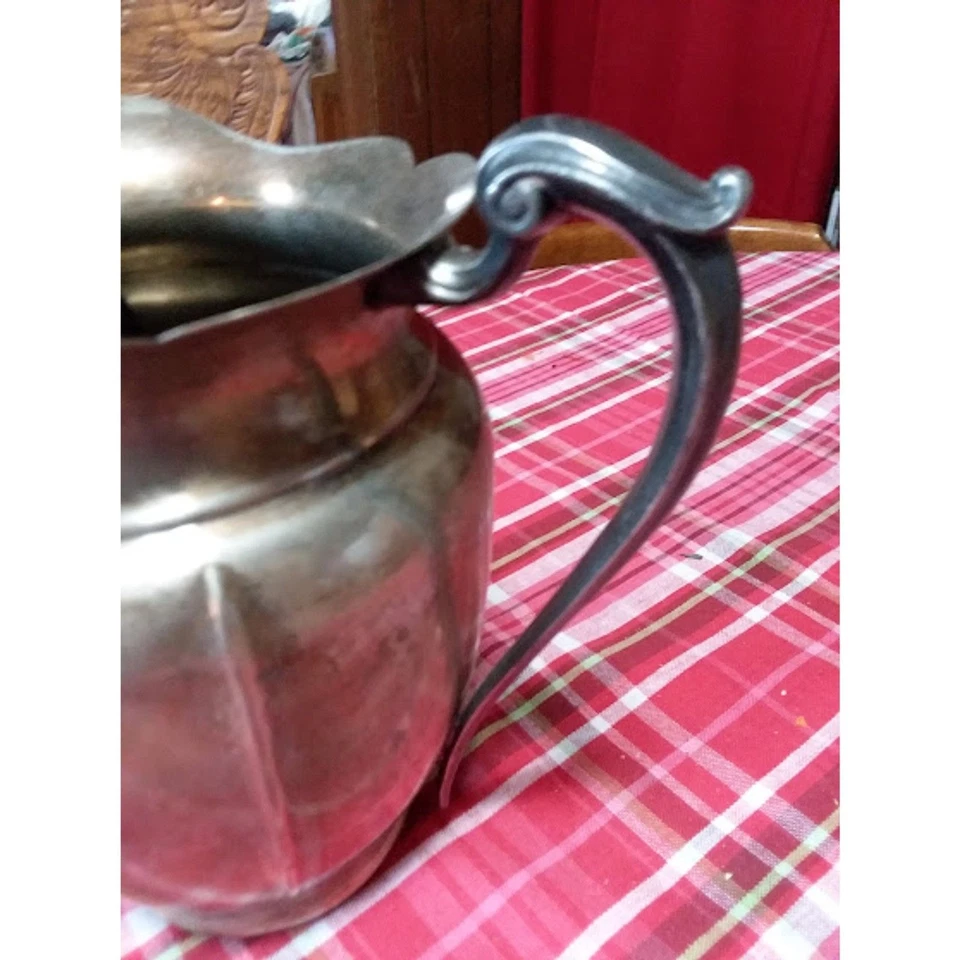 Atq Silvercraft EPNS Water Pitcher Formal Dining Silver Ice Spout Art Deco - Image 2 of 4