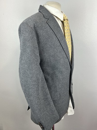 Tasso Elba Men’s Gray Nailhead Cotton Stitch Lapel Sport Coat Blazer Sz Large L - Picture 5 of 12