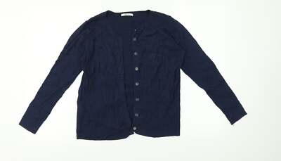 TU Damen blau Polyestermischung Strickjacke Größe 10