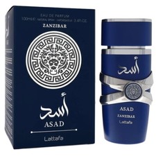 Lattafa Asad Zanzibar 3.4 Oz 100 ml EDP Eau De Parfum Spray Unisex New in Box