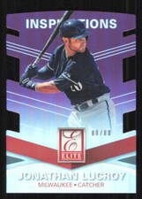 2015 Panini Elite JONATHAN LUCROY Purple Baseball card #/80 MILWAUKEE BREWERS