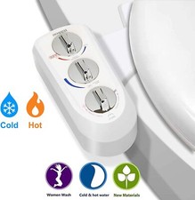 Bidet Attachment Non-Electric Fresh Water Spray Bidet Self-Cleaning Dual Nozzle