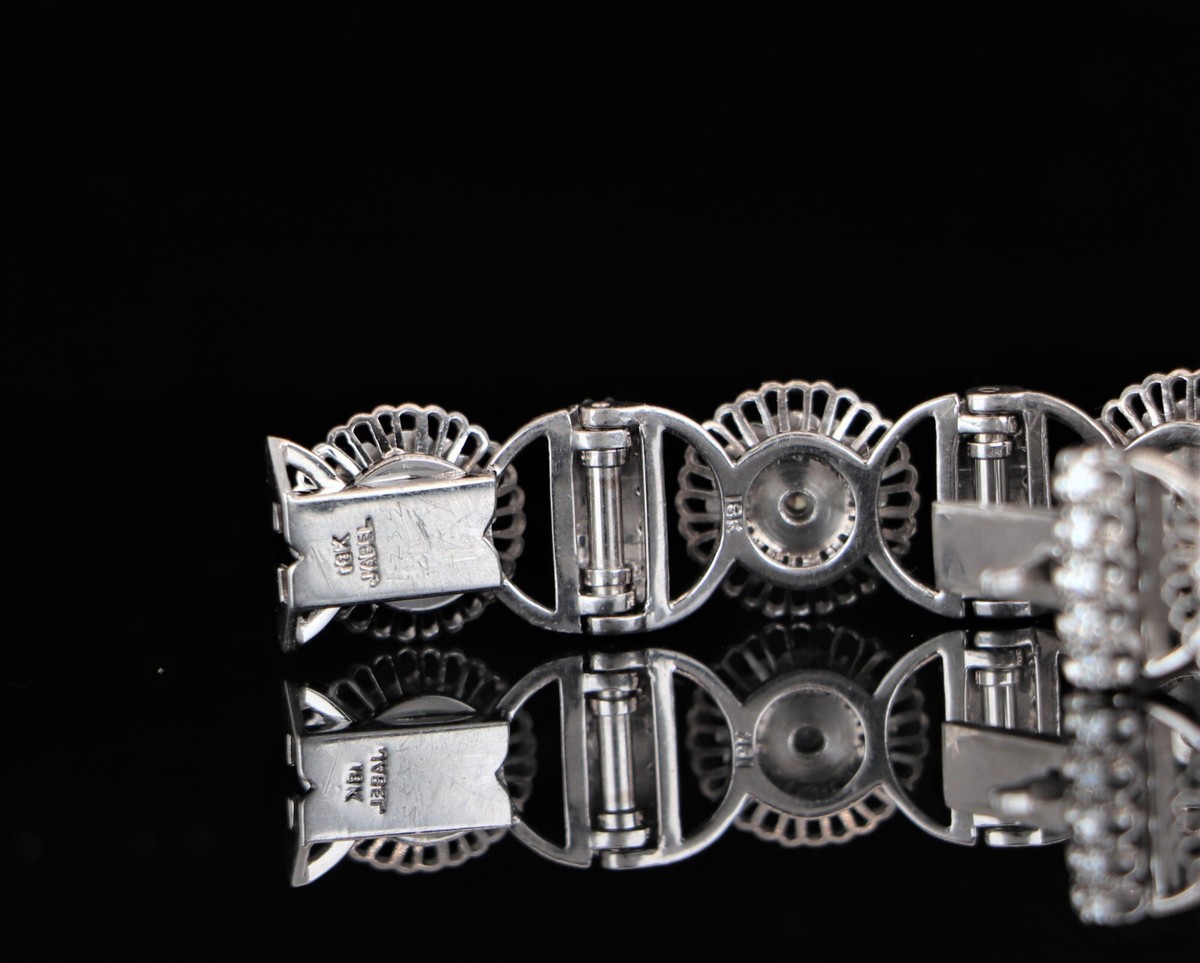 $11,500 Vintage Jabel 18K White Gold 2.50ct Cluster Single $11,500 Vintage Jabel 18K White Gold 2.50ct Cluster Single