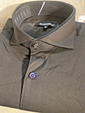 NWT Bogosse men's size 3 Medium Long sleeve button down Shirt Classy Self Stripe