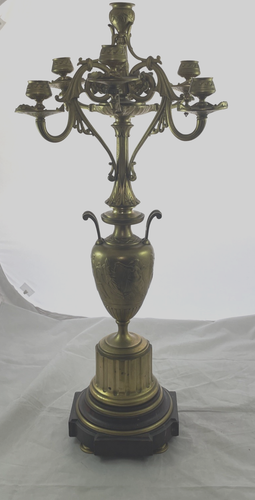 Lemerie Charpentier & Cie Marble(?) Candelabra 26 1/2" tall