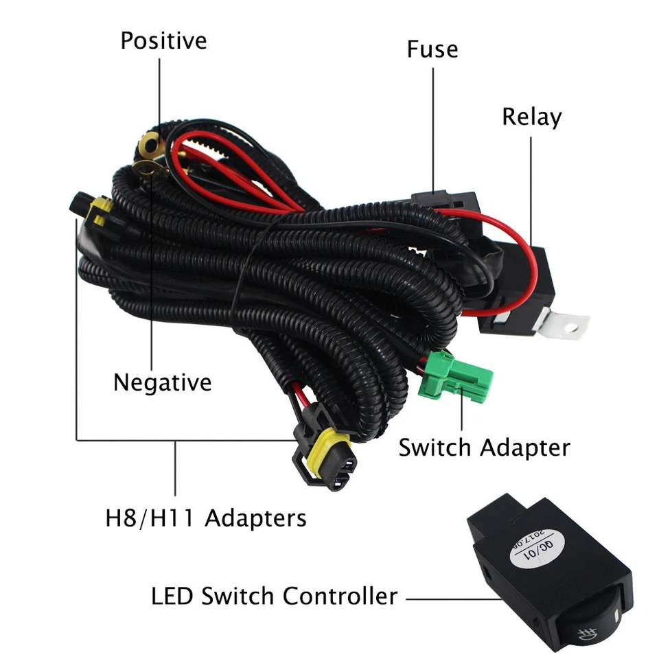 Luces antiniebla de lente transparente con bombillas y kit de arnés de interruptor para Subaru WRX 2015-2017 Foto 2 de 4