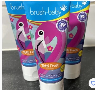 Brush-Baby Children's Tutti FruttiFlamingo Toothpaste 50ml~ 3X
