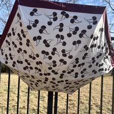 Coach UV Protection Mini Umbrella With Cherry Print CDF36 Silver/Chalk Multi