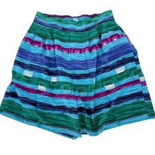 Vintage Retro Justin B Jones High Waist Shorts Colorful Eclectic Size Large