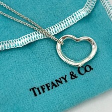 Collana catena cuore aperto originale TIFFANY & Co. in argento sterling 925 J...