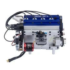 Water-Cooled Mini Metal Water-Cooled 4-Cylinder 4-Stroke Gasoline Engine Model