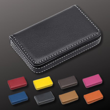 PU Leather Business Card Holder Pocket Wallet Case w/ Magnetic Closure