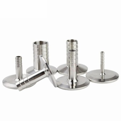 Stainless Steel Sanitary Hose Barb Fitting 6-51mm Ferrule OD 50.5-64mm Tri Clamp