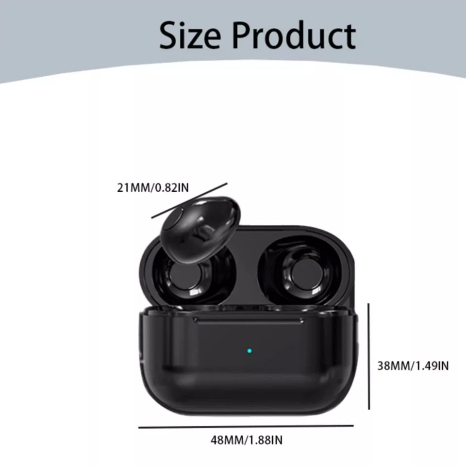 NEW Mini Earbuds Invisible Sleep Headphone Bluetooth 5.2 Earphones Wireless - Image 2 of 4