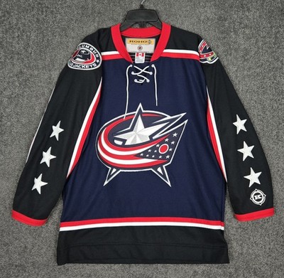 Vintage Columbus Blue Jackets Koho Jersey Men's Medium Air Knit Canada Made NHL