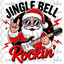 Sublimation Print Jingle Bell Santa Rockin Ready Press Paper Ink Heat Transfer