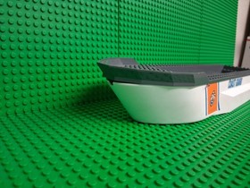 LEGO Boat Ship Unitary Hull & Deck Only City COAST GUARD 60014 16" White