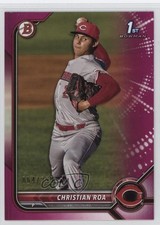 2022 Bowman Prospects Fuchsia Border 64/299 Christian Roa #BP-130 08jr