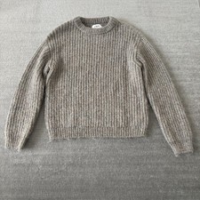 Zara Girls Fisherman Sweater Size 11-12 Gray Knit Shaggy Stretch Cozy