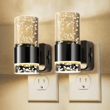 Night Light,Dimmable Night Lights Plug into Wall, 2 Pack Acrylic Nightlights ...