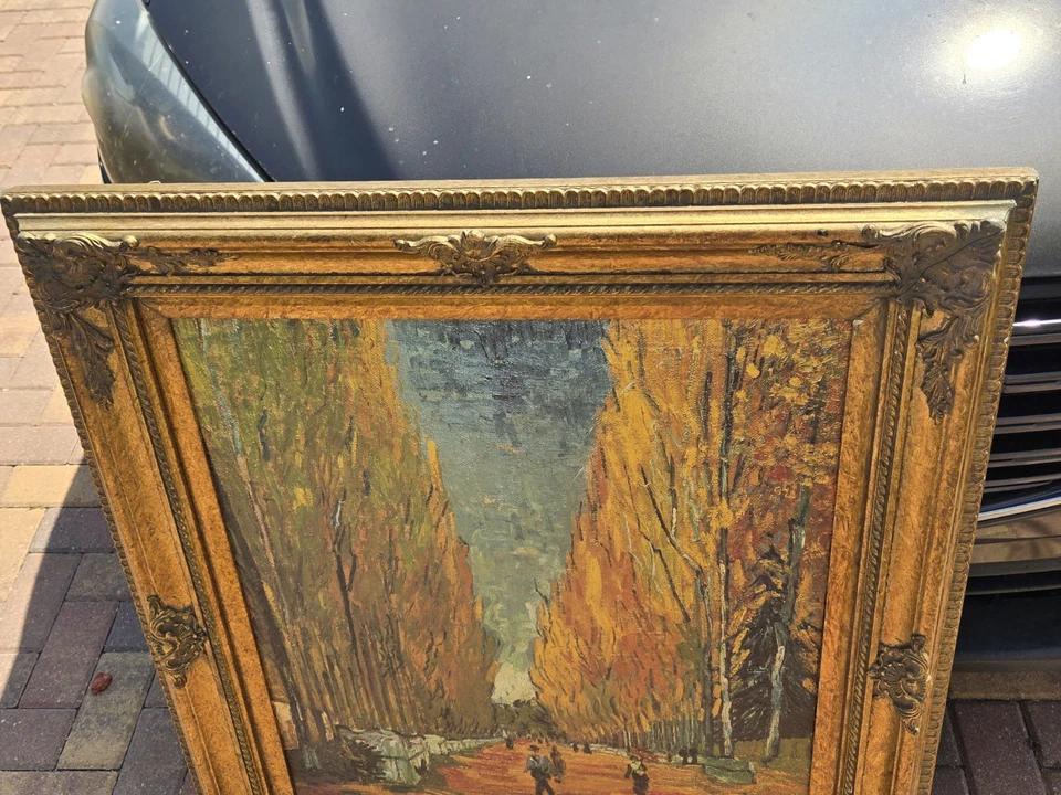 Vincent Van Gogh Oil Painting Allee des Alycamps LTD ED Brush Strokes Museum - Image 2 of 4