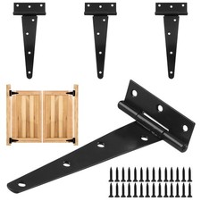 2/4/6/10 Pack 8" T-Strap Hinges - Heavy Duty Iron Gate Barn Shed Door Hinge