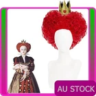 Ladies Alice In Wonderland Queen Of Hearts Wig Halloween Book Week Wigs Costume