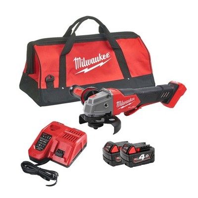 Milwaukee M18FSAGV115XPDB-402X 18V Fuel 115mm Winkelschleifer mit 2x 4,0Ah Akku