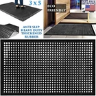 3 X 5 FT  COMMERCIAL ENTRANCE HEAVY DUTY RUBBER FLOOR MAT INDOOR OUTDOOR