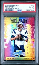 2015 Panini Rookie & Stars Tom Brady Crusade Purple #/49 PSA Graded 8