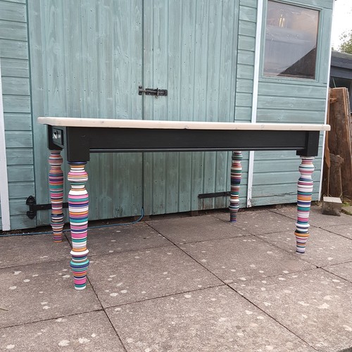 Country Farmhouse Table 5' X 3' X 31" Fully Restored Ready For A New Home - Picture 3 of 8