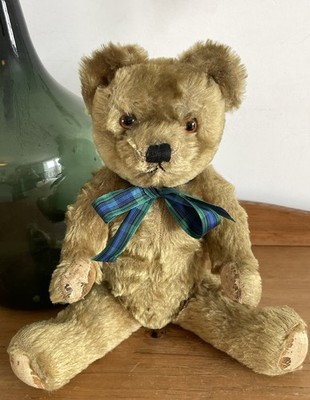 Antiker Vintage Mohair britischer 50er Jahre Teddybär mit Knurrer evtl. Alpha Farnell