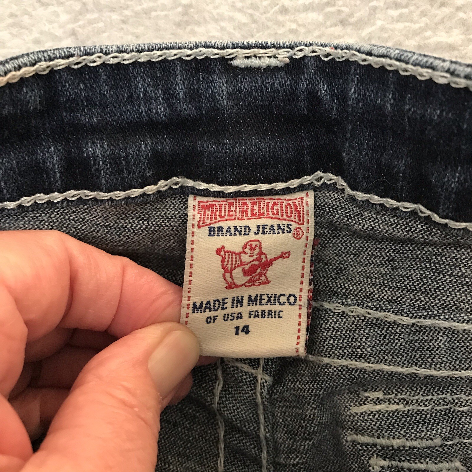 True Religion Julie Pearl Girls Jeans 14 Pearl Buttons Flap Pockets thumbnail 7