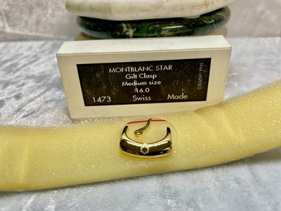 Montblanc Watch Meisterstuck Watch Strap Buckle 16mm Gold Tone New Old Stock Box