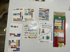 NRN designs & me & my big ideas Sticker Lot Vintage Words Sayings New & Partial