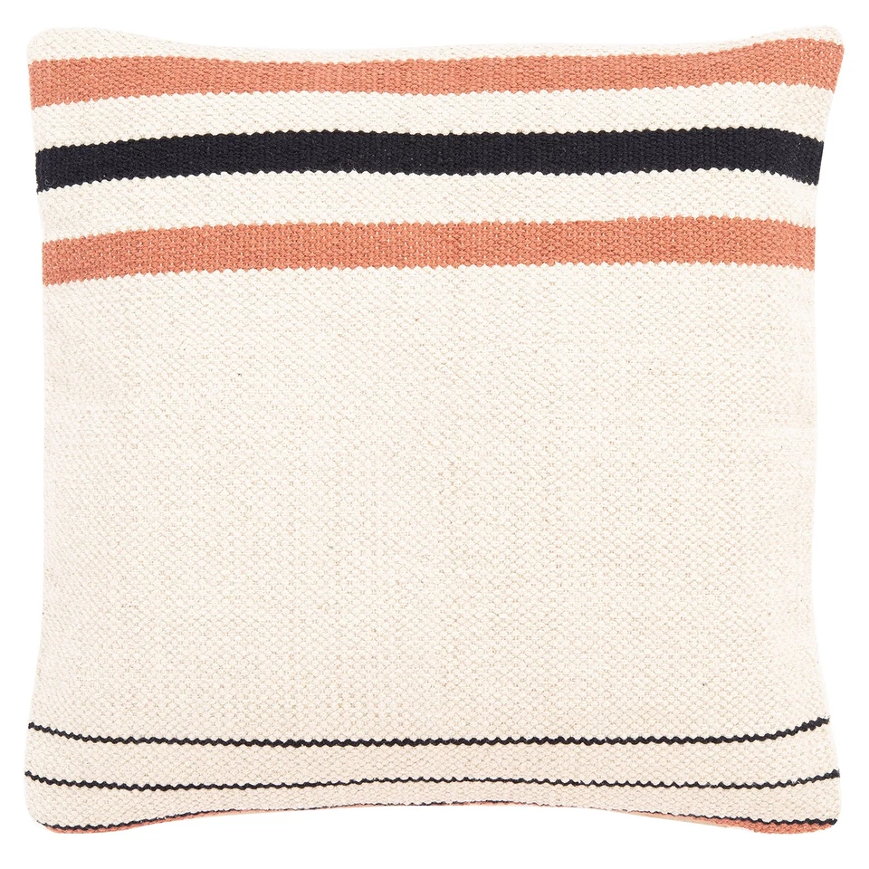 Home Collection Thiele Rust/Beige Stripe 20-inch Square Decorative Accent Thr... - Image 2 of 3