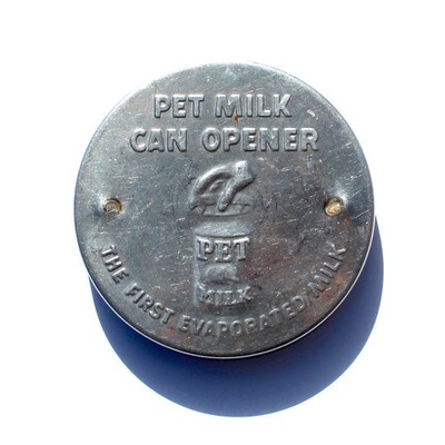 Pet Milk Can Opener 3  round vintage advertisement metal