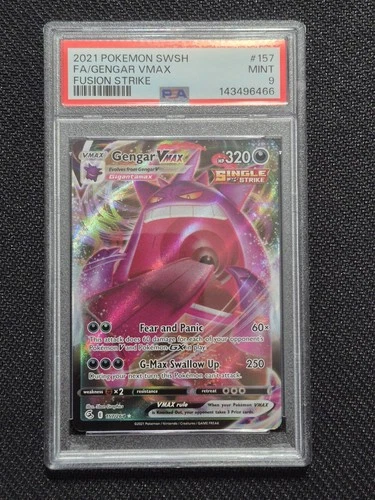 2021 Pokemon Fusion Strike Gengar VMAX Full Art #157/264 PSA 9